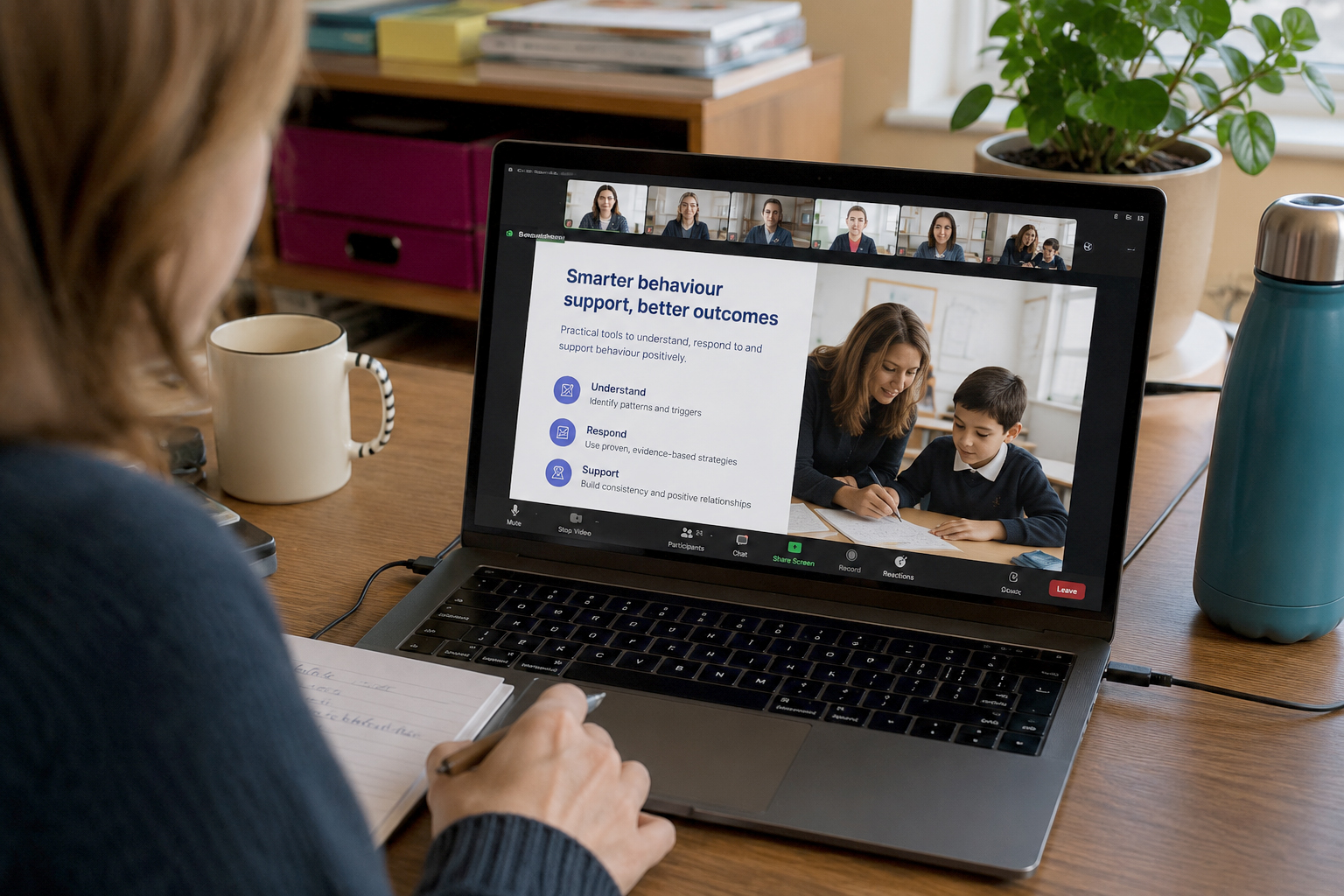 Education supplier presenting during a live Reach session