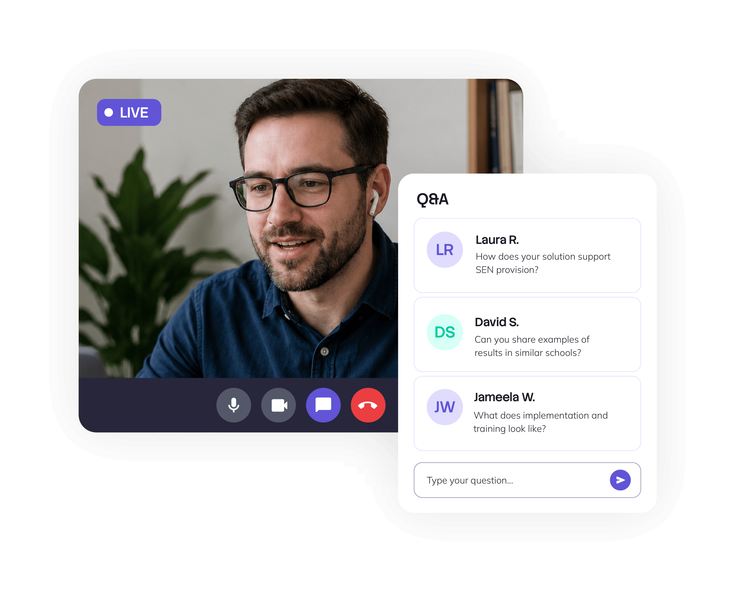 Live Q&A during a session